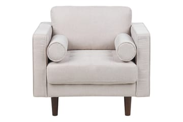 Lenestol Nurmo - Beige, mørkt tre - Møbler - Stoler - Lenestoler