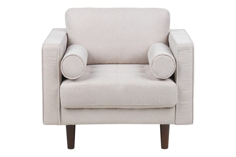Lenestol Nurmo - Beige, mørkt tre - Møbler - Stoler - Lenestoler