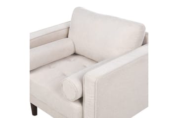 Lenestol Nurmo - Beige, mørkt tre - Møbler - Stoler - Lenestoler