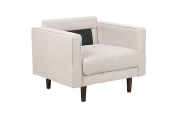 Lenestol Nurmo - Beige, mørkt tre - Møbler - Stoler - Lenestoler
