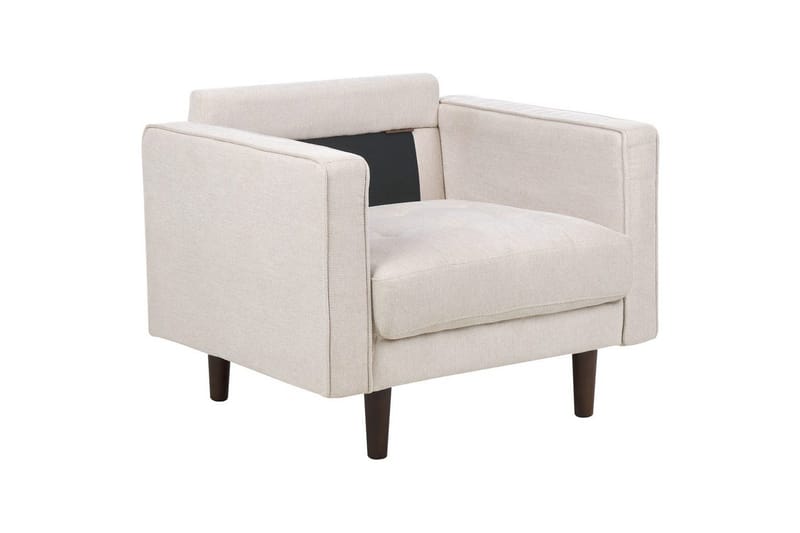 Lenestol Nurmo - Beige, mørkt tre - Møbler - Stoler - Lenestoler