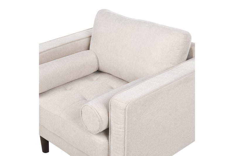 Lenestol Nurmo - Beige, mørkt tre - Møbler - Stoler - Lenestoler