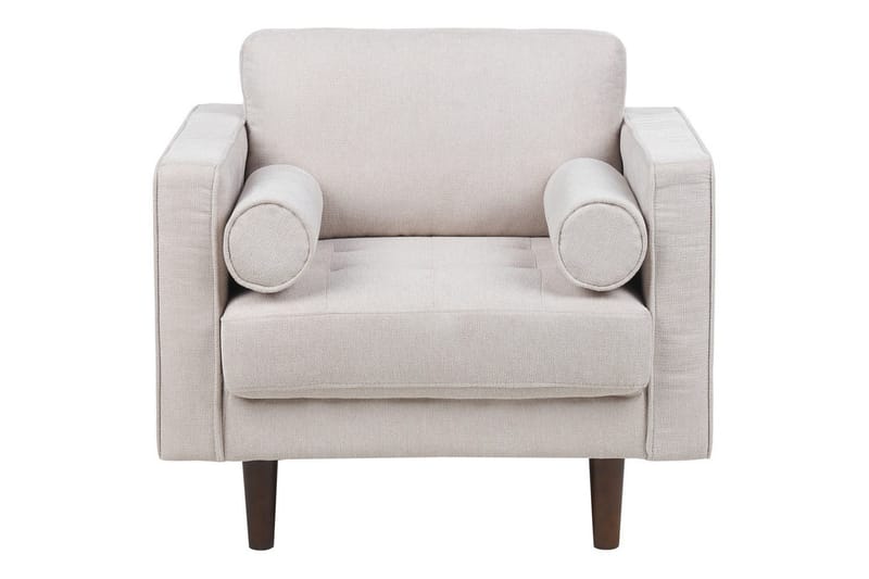 Lenestol Nurmo - Beige, mørkt tre - Møbler - Stoler - Lenestoler