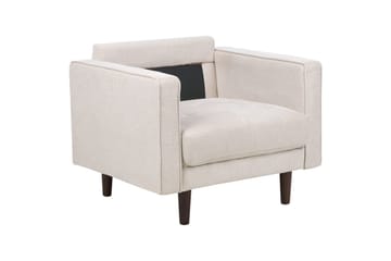 Lenestol Nurmo - Beige, mørkt tre - Møbler - Stoler - Lenestoler