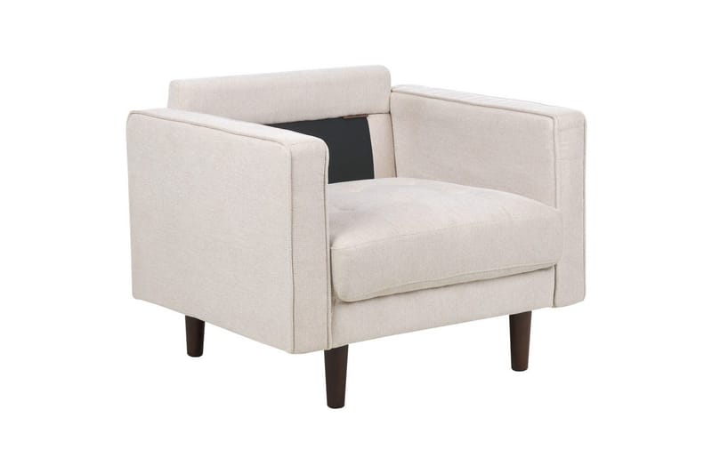 Lenestol Nurmo - Beige, mørkt tre - Møbler - Stoler - Lenestoler