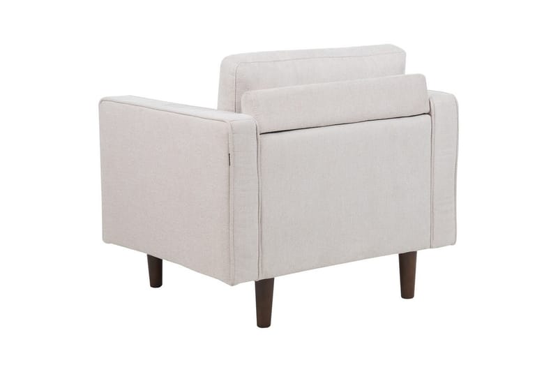 Lenestol Nurmo - Beige, mørkt tre - Møbler - Stoler - Lenestoler