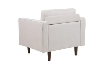 Lenestol Nurmo - Beige, mørkt tre - Møbler - Stoler - Lenestoler