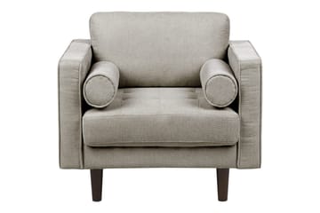 Lenestol Nurmo - Taupe, mørkt tre - Møbler - Stoler - Lenestoler