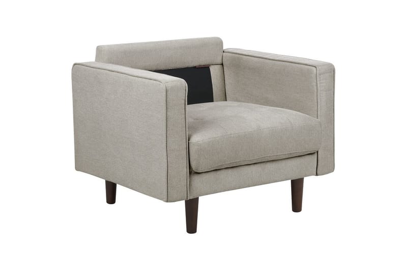 Lenestol Nurmo - Taupe, mørkt tre - Møbler - Stoler - Lenestoler