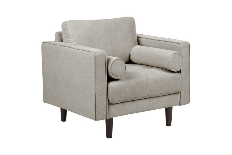 Lenestol Nurmo, Taupe, mørkt tre