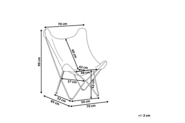 Lenestol Nybro - Hvit, Svart/Fløyel - Møbler - Stoler - Lenestoler