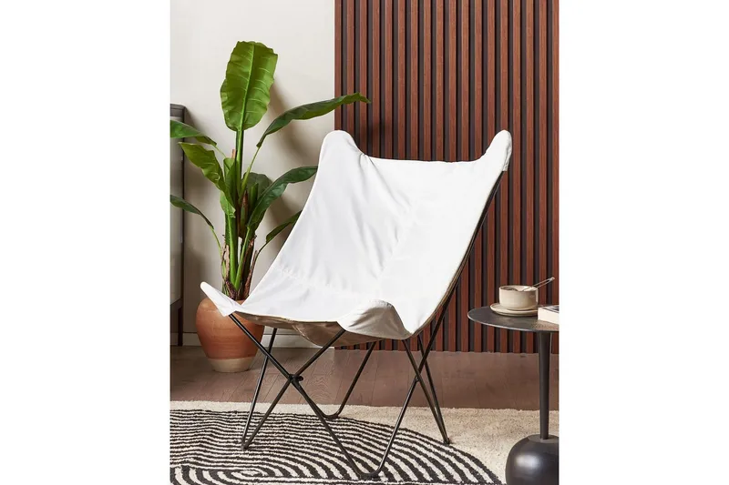 Lenestol Nybro - Hvit, Svart/Fløyel - Møbler - Stoler - Lenestoler