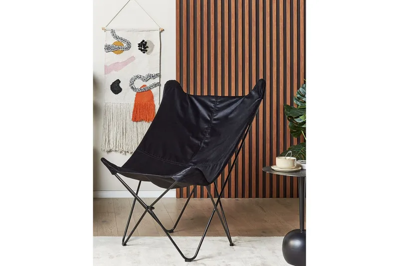 Lenestol Nybro - Svart/Fløyel - Møbler - Stoler - Lenestoler