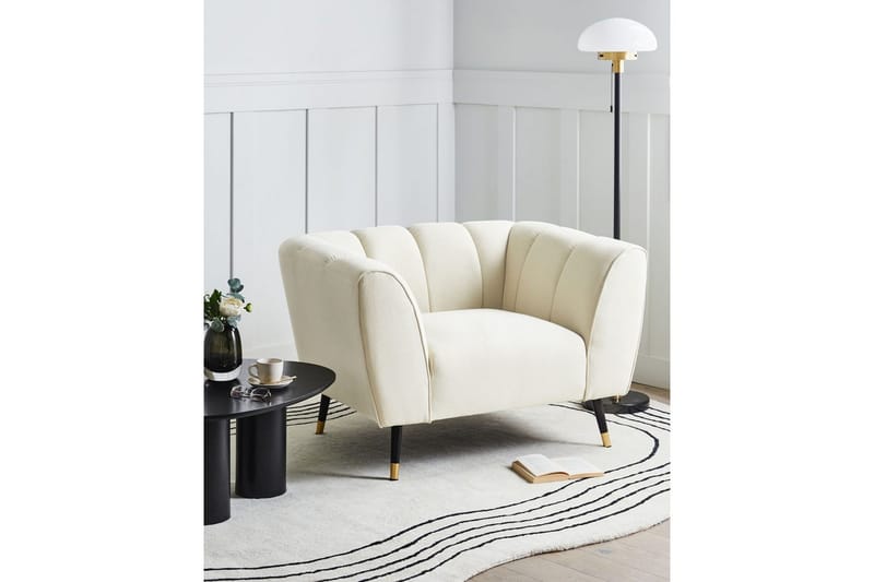 Lenestol Orsta - Beige, svart, gull - Møbler - Stoler - Lenestoler