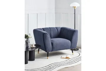 Lenestol Orsta - Blå, svart, gull - Møbler - Stoler - Lenestoler