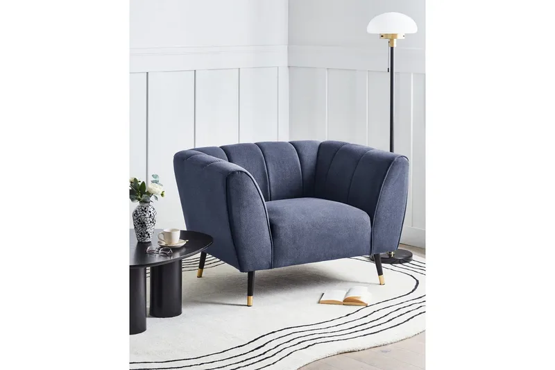 Lenestol Orsta - Blå, svart, gull - Møbler - Stoler - Lenestoler