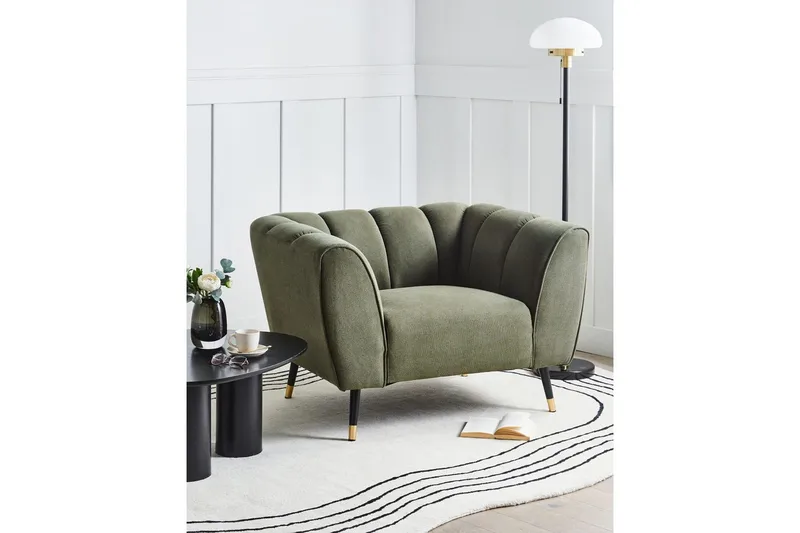 Lenestol Orsta - Grønn, svart, gull - Møbler - Stoler - Lenestoler