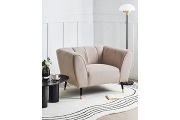 Lenestol Orsta - Taupe, svart, gull - Møbler - Stoler - Lenestoler