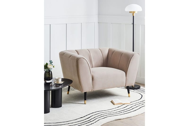 Lenestol Orsta - Taupe, svart, gull - Møbler - Stoler - Lenestoler