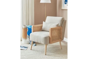 Lenestol Orum - Beige, lyst tre - Møbler - Stoler - Lenestoler