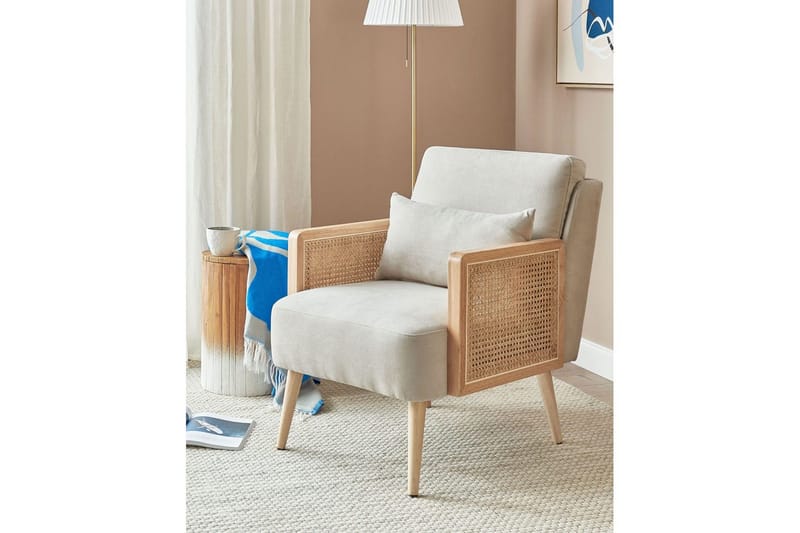 Lenestol Orum - Beige, lyst tre - Møbler - Stoler - Lenestoler
