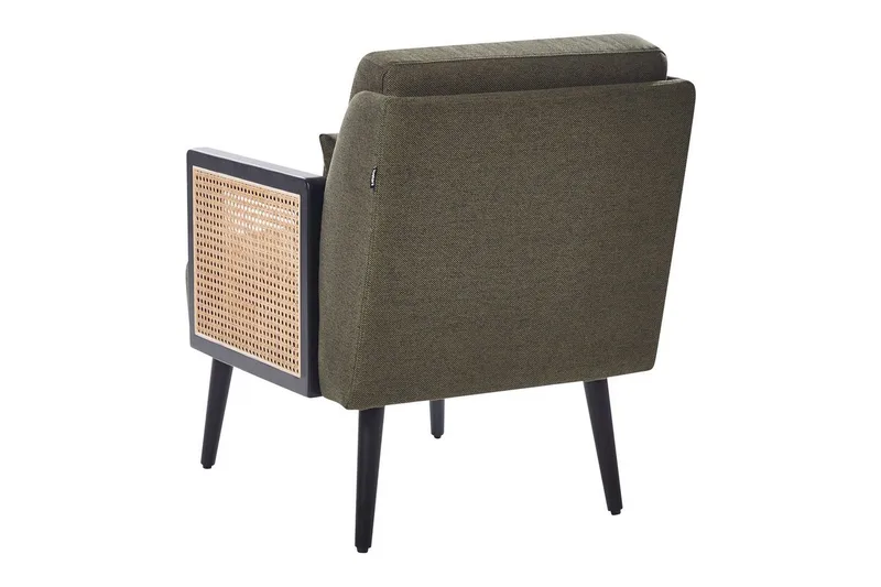 Lenestol Orum - Grønn, lyst tre, svart, Grønt, lyst tre, svart - Møbler - Stoler - Lenestoler