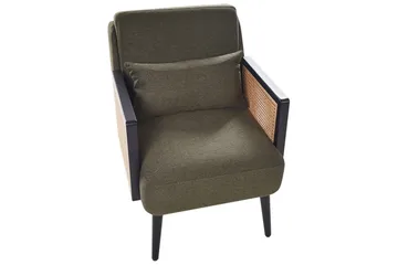 Lenestol Orum - Grønn, lyst tre, svart, Grønt, lyst tre, svart - Møbler - Stoler - Lenestoler