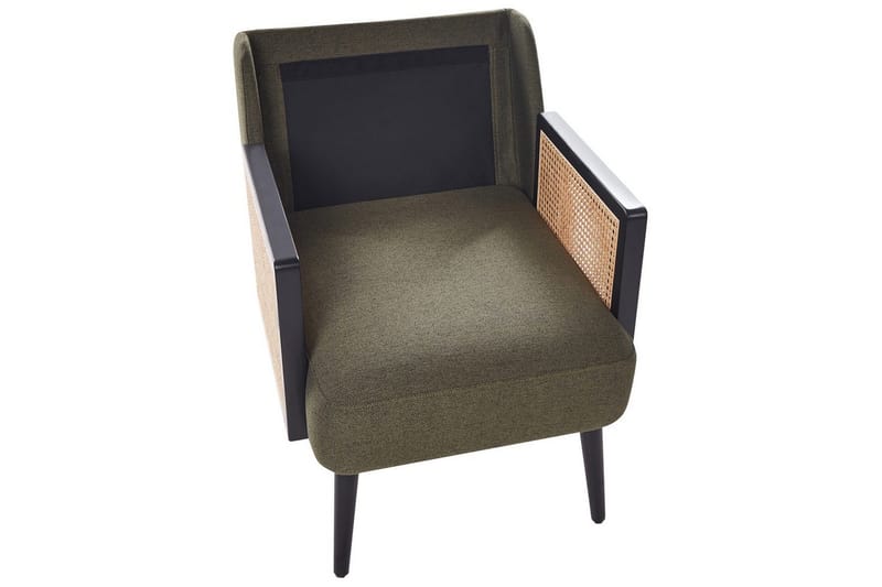 Lenestol Orum - Grønn, lyst tre, svart, Grønt, lyst tre, svart - Møbler - Stoler - Lenestoler