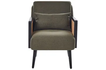 Lenestol Orum - Grønn, lyst tre, svart, Grønt, lyst tre, svart - Møbler - Stoler - Lenestoler