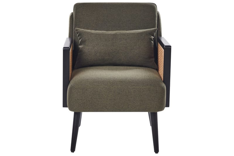 Lenestol Orum - Grønn, lyst tre, svart, Grønt, lyst tre, svart - Møbler - Stoler - Lenestoler