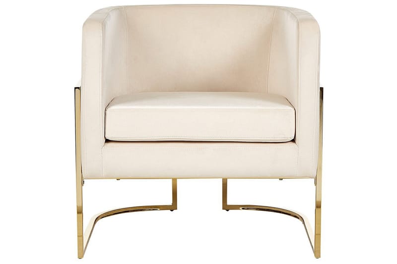 Lenestol Sirkka - Beige, gull, Beige, Gull - Møbler - Stoler - Lenestoler