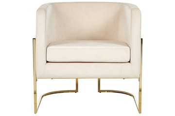Lenestol Sirkka - Beige, gull, Beige, Gull - Møbler - Stoler - Lenestoler