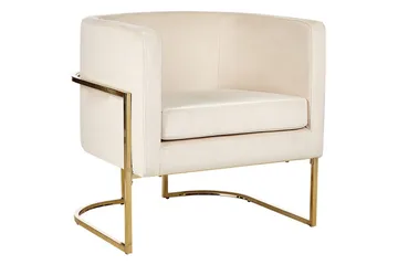 Lenestol Sirkka - Beige/gull/Beige/Gull - Møbler - Stoler - Lenestoler