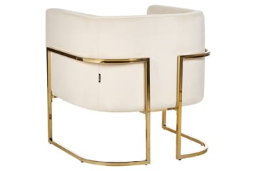 Lenestol Sirkka - Beige/gull/Beige/Gull - Møbler - Stoler - Lenestoler