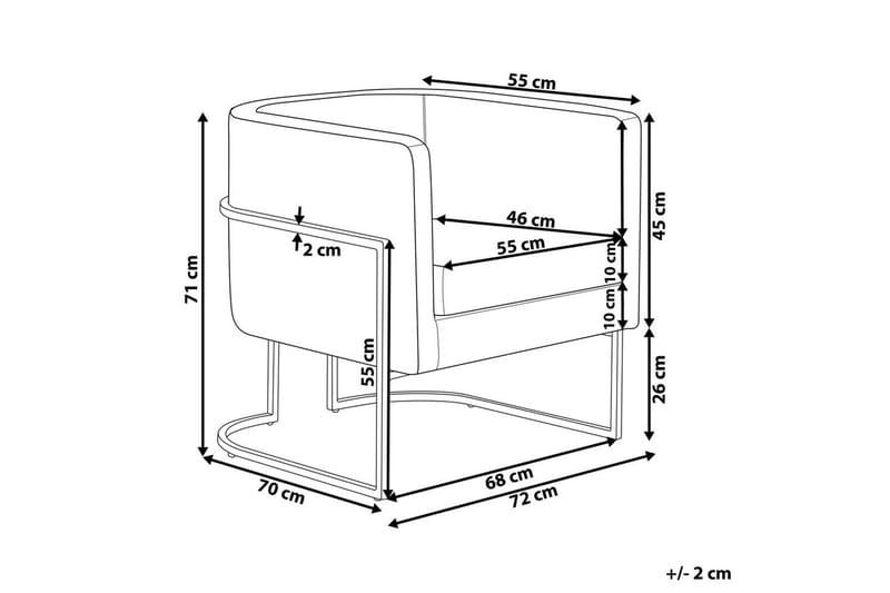 Lenestol Sirkka - Svart, gull - Møbler - Stoler - Lenestoler