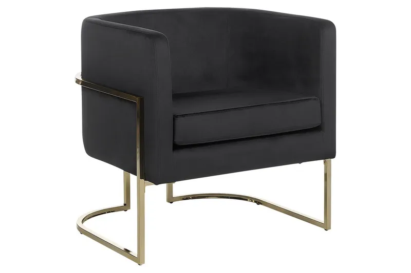 Lenestol Sirkka, Svart, gull