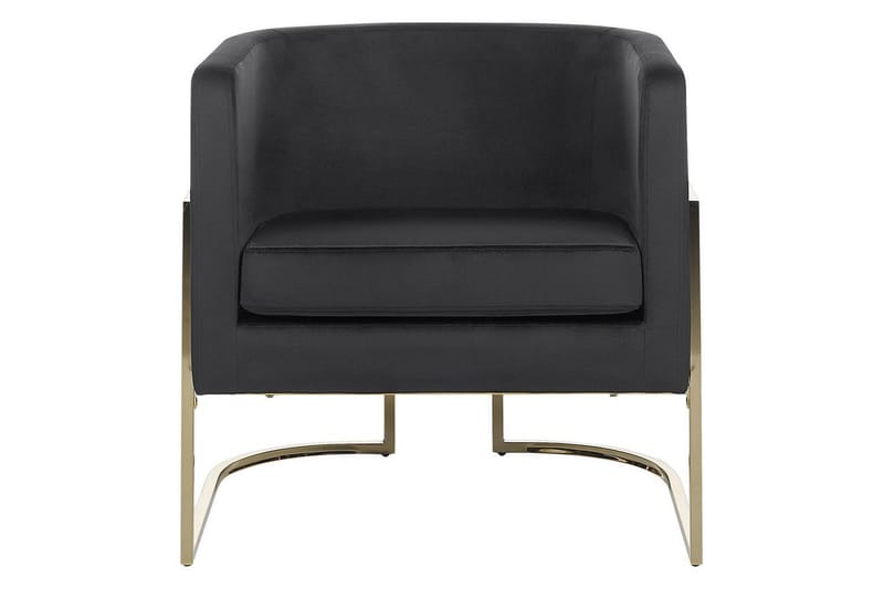 Lenestol Sirkka - Svart, gull - Møbler - Stoler - Lenestoler
