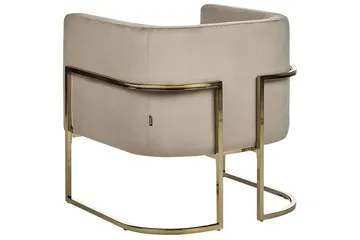 Lenestol Sirkka - Taupe, gull - Møbler - Stoler - Lenestoler