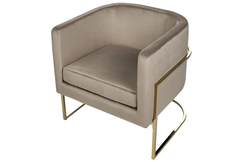 Lenestol Sirkka - Taupe, gull - Møbler - Stoler - Lenestoler