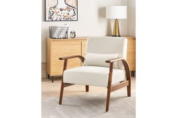 Lenestol Skara - Mørkt tre, hvit - Møbler - Stoler - Lenestoler