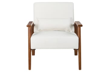 Lenestol Skara - Mørkt tre, hvit - Møbler - Stoler - Lenestoler