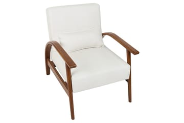 Lenestol Skara - Mørkt tre, hvit - Møbler - Stoler - Lenestoler