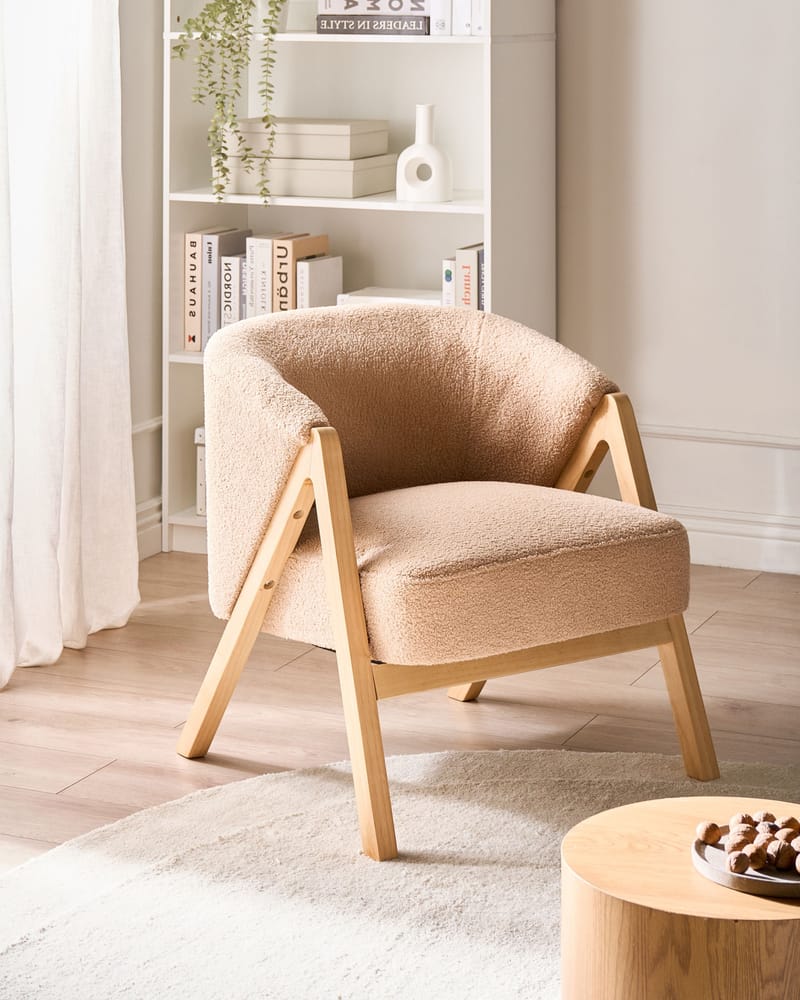 Lenestol Skei - Beige - Møbler - Stoler - Lenestoler