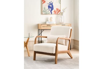 Lenestol Skovde - Lysebeige, lyst tre - Møbler - Stoler - Lenestoler