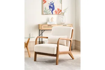 Lenestol Skovde - Lysebeige, lyst tre - Møbler - Stoler - Lenestoler