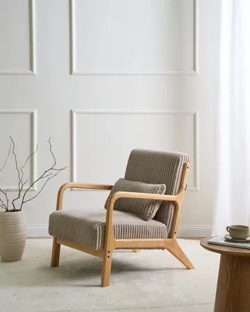 Lenestol Sorsele - Lysebrun, beige - Møbler - Stoler - Lenestoler