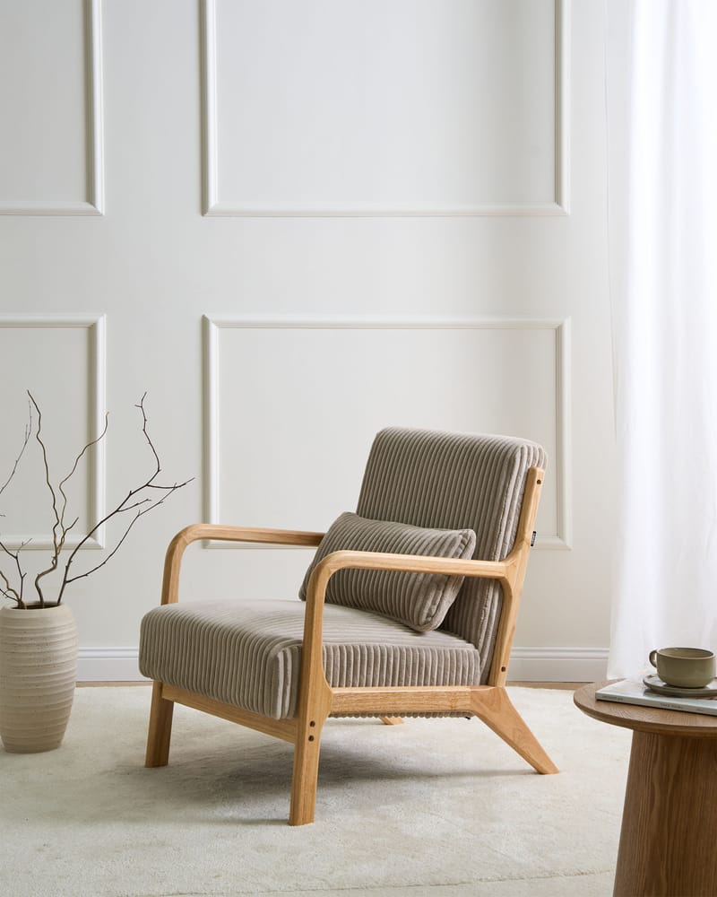 Lenestol Sorsele - Lysebrun, beige - Møbler - Stoler - Lenestoler