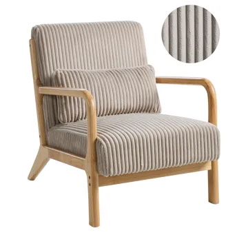 Lenestol Sorsele - Lysebrun, beige - Møbler - Stoler - Lenestoler