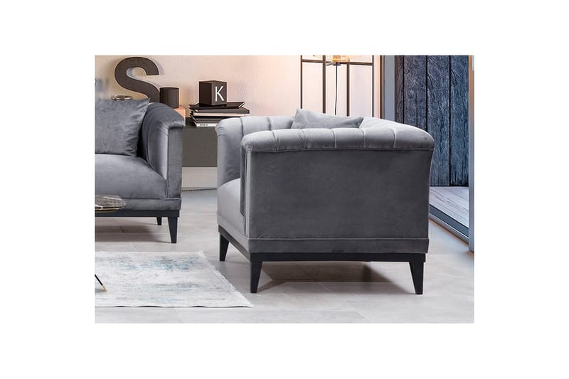 Lenestol Trendy Mørk Grå - Mørkegrå - Møbler - Stoler - Lenestoler