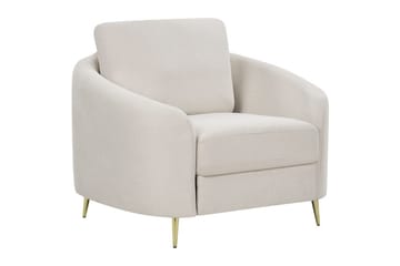Lenestol Trosa - Beige, gull - Møbler - Stoler - Lenestoler
